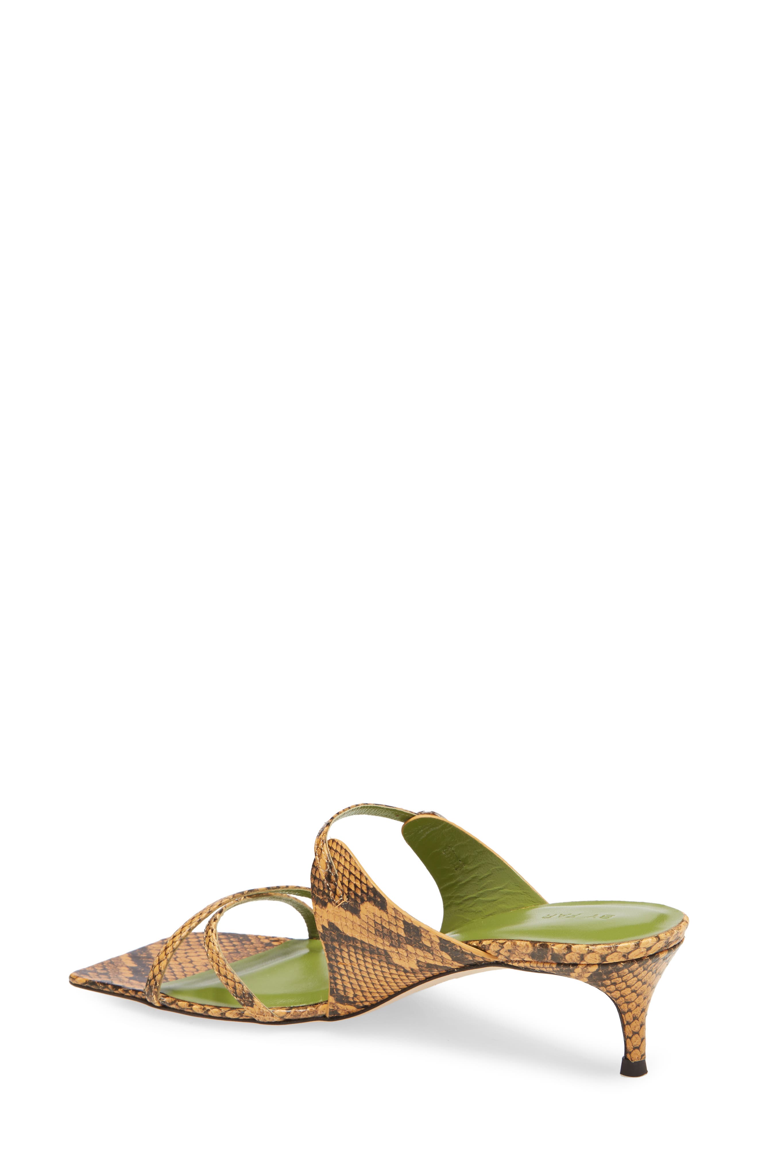 By Far Snake Embossed Slide Sandal, Alternate, color, 