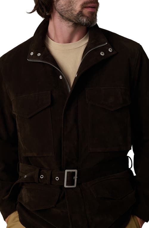 Joe's M16 Belted Faux Suede Jacket In Brown