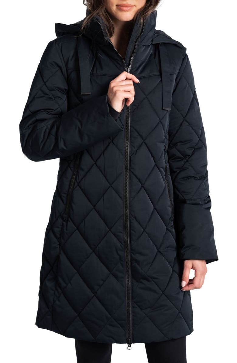 Lole Diamond Quilted Longline Jacket, Main, color,