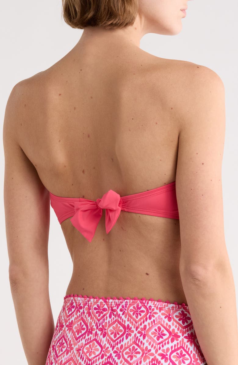 Tommy Bahama Pearl Twist Bandeau Bikini Top, Alternate, color, Coral Coast