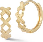 Ember Fine Jewelry 14K X Huggie Hoop Earrings