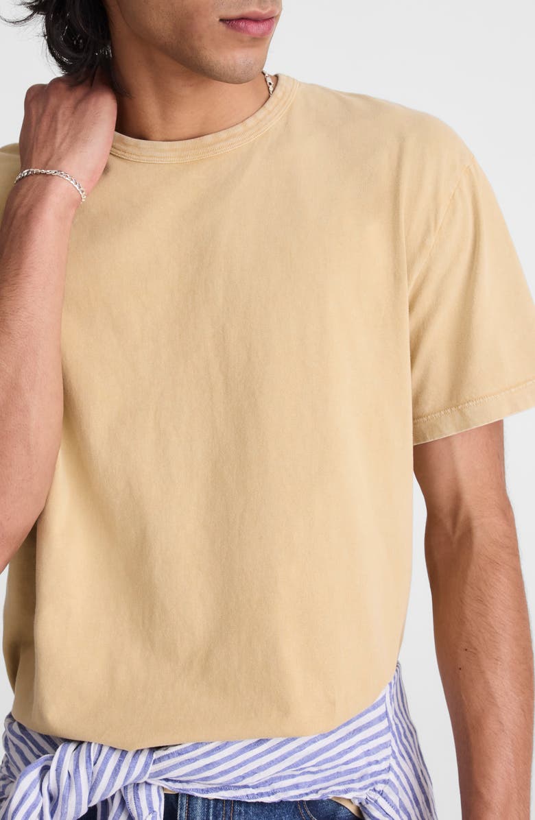 Madewell Allday Garment Dyed Cotton T-Shirt, Alternate, color, Distant Dune