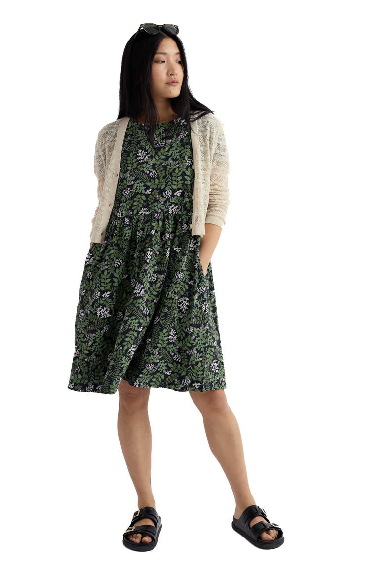 Carleon Cove Organic Cotton T-Shirt Dress, Alternate, color, PRESSED HERBS INKWELL
