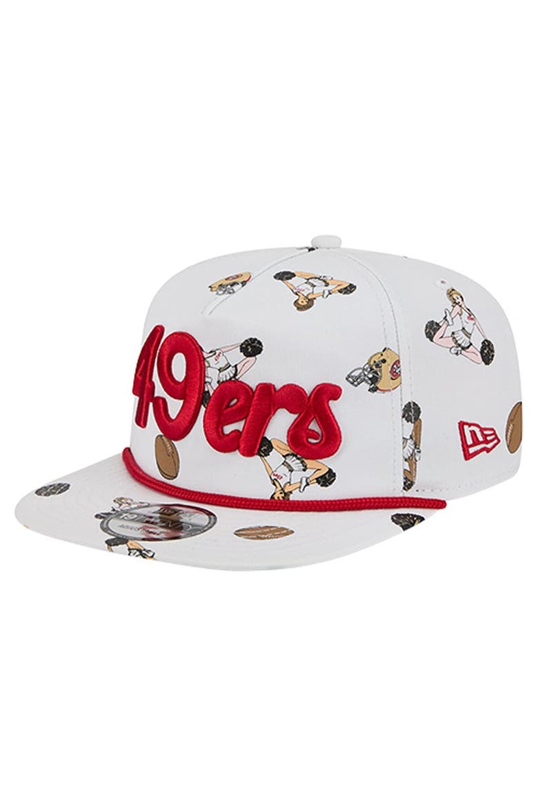 Men's New Era  White San Francisco 49ers Team Cheer 19TWENTY Snapback Hat, Main, color, White