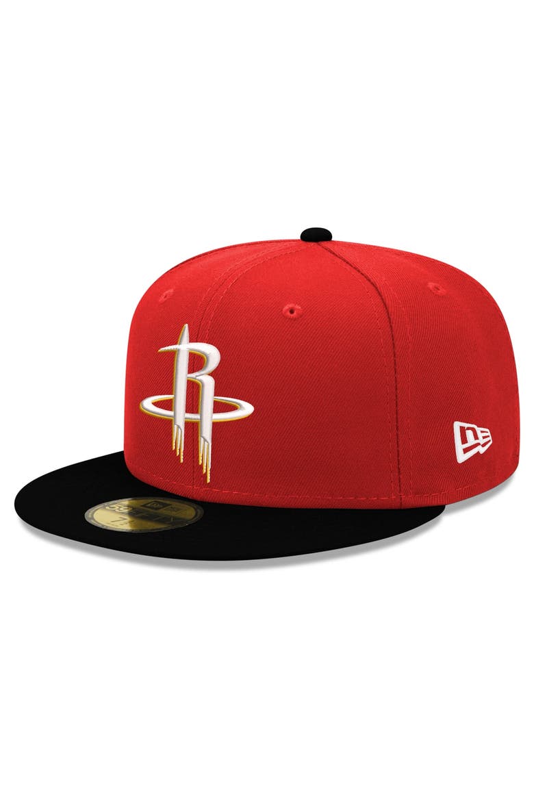 Men's New Era Red/Black Houston Rockets 59FIFTY Fitted Hat, Main, color, Red