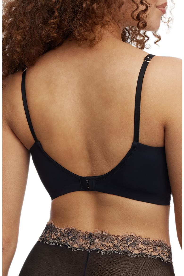 Entice Longline Lightly Lined Bra, Alternate, color, Black/Nylon