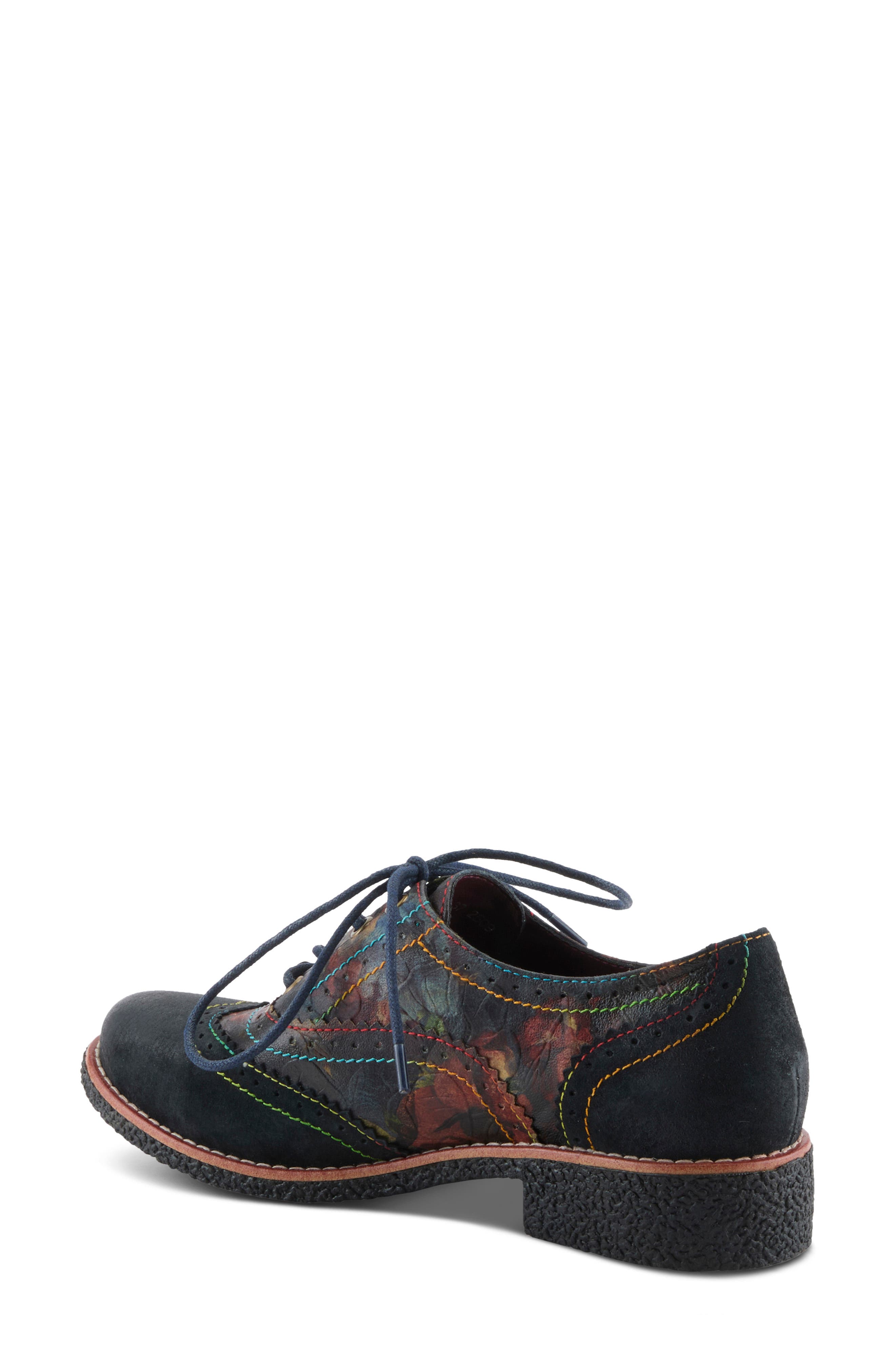 Muggiasti Vinty Brogue Oxford, Alternate, color, BLACK MULTI