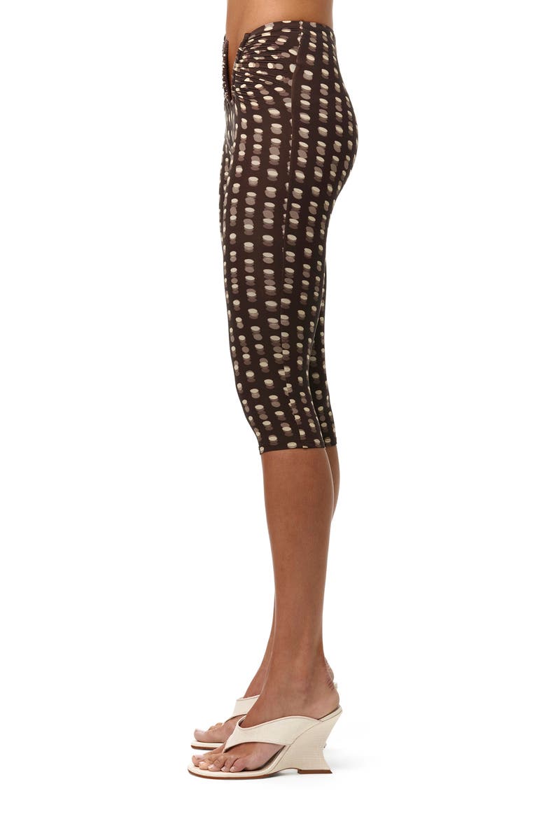 Polka Dot Illusion Cutout Detail Mesh Capri Leggings, Alternate, color, POLKA DOT ILLUSION