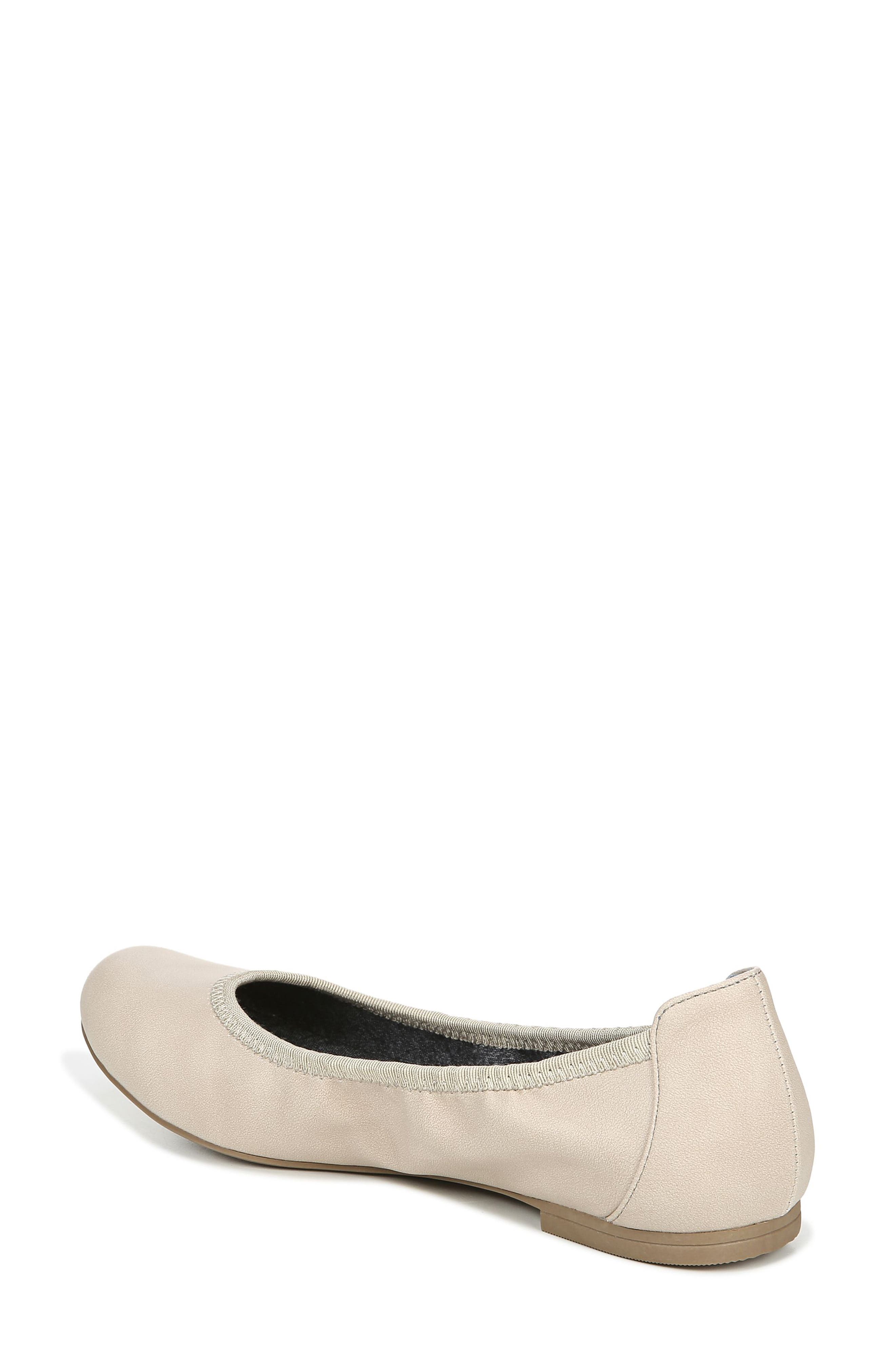 Feel Good Flat, Alternate, color, PORT BEIGE FAUX LEATHER