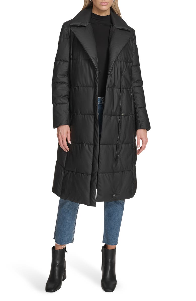 Andrew Marc Farren Water Resistant Puffer Coat, Main, color, Black