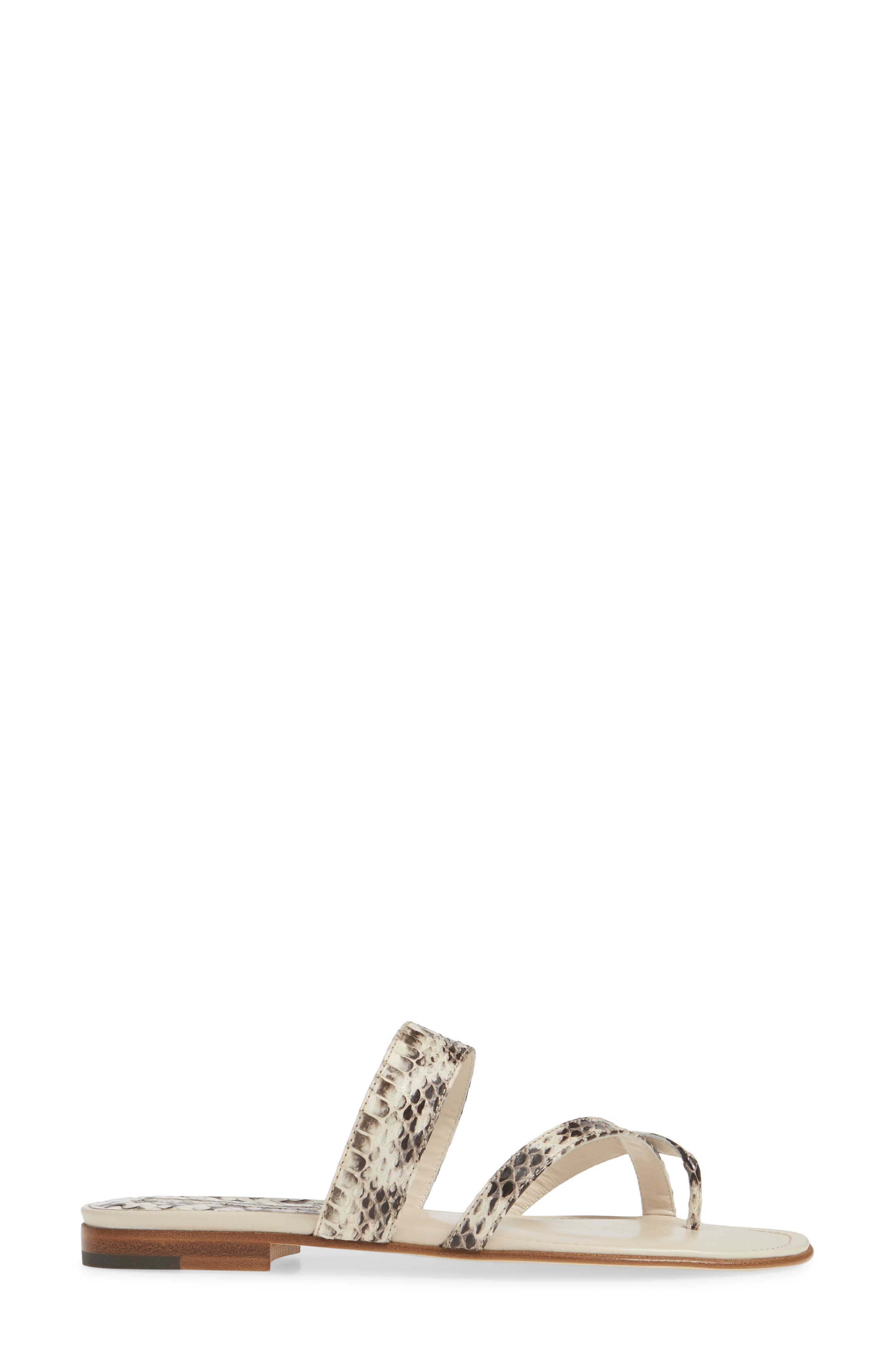 Manolo Blahnik 'Susa' Genuine Snakeskin Sandal, Alternate, color, 