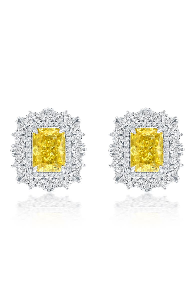 Gala Firework Cluster Stud Earrings, Alternate, color, YELLOW