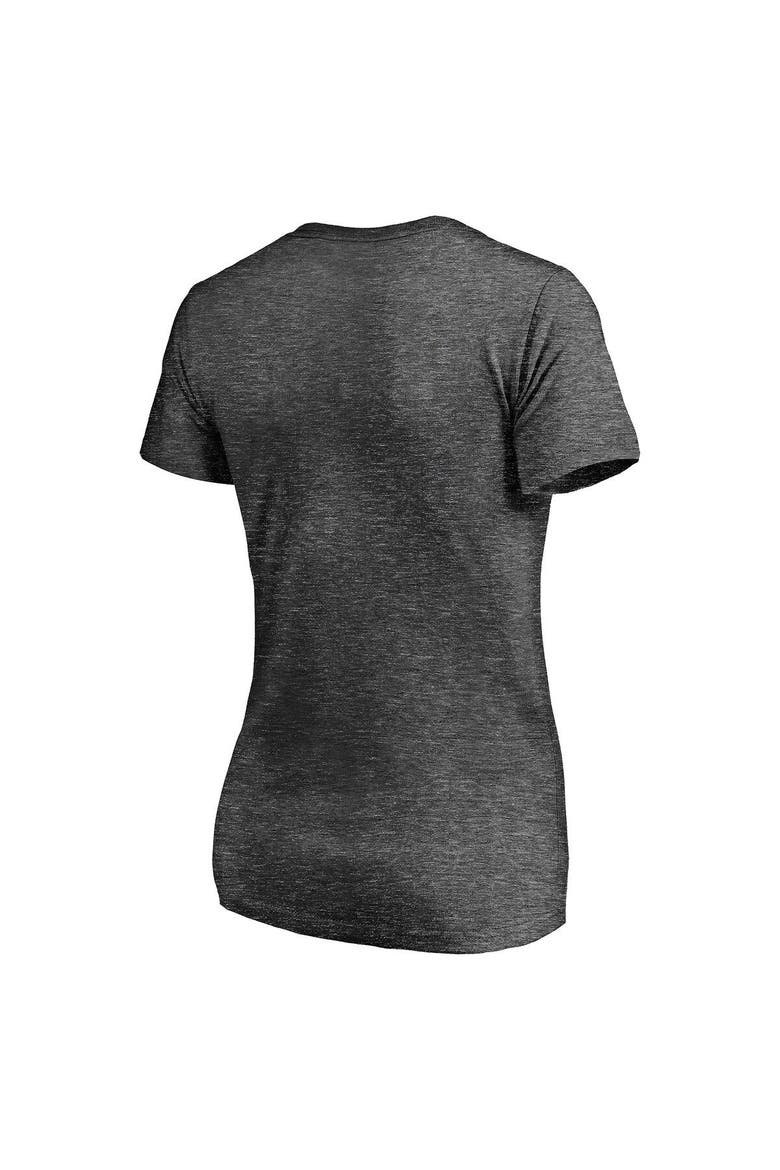 Women's Fanatics Branded Heathered Charcoal Montreal Canadiens 2021 Stanley Cup Semifinal Champions Plus Size Locker Room V-Neck T-Shirt, Alternate, color, Heather Charcoal