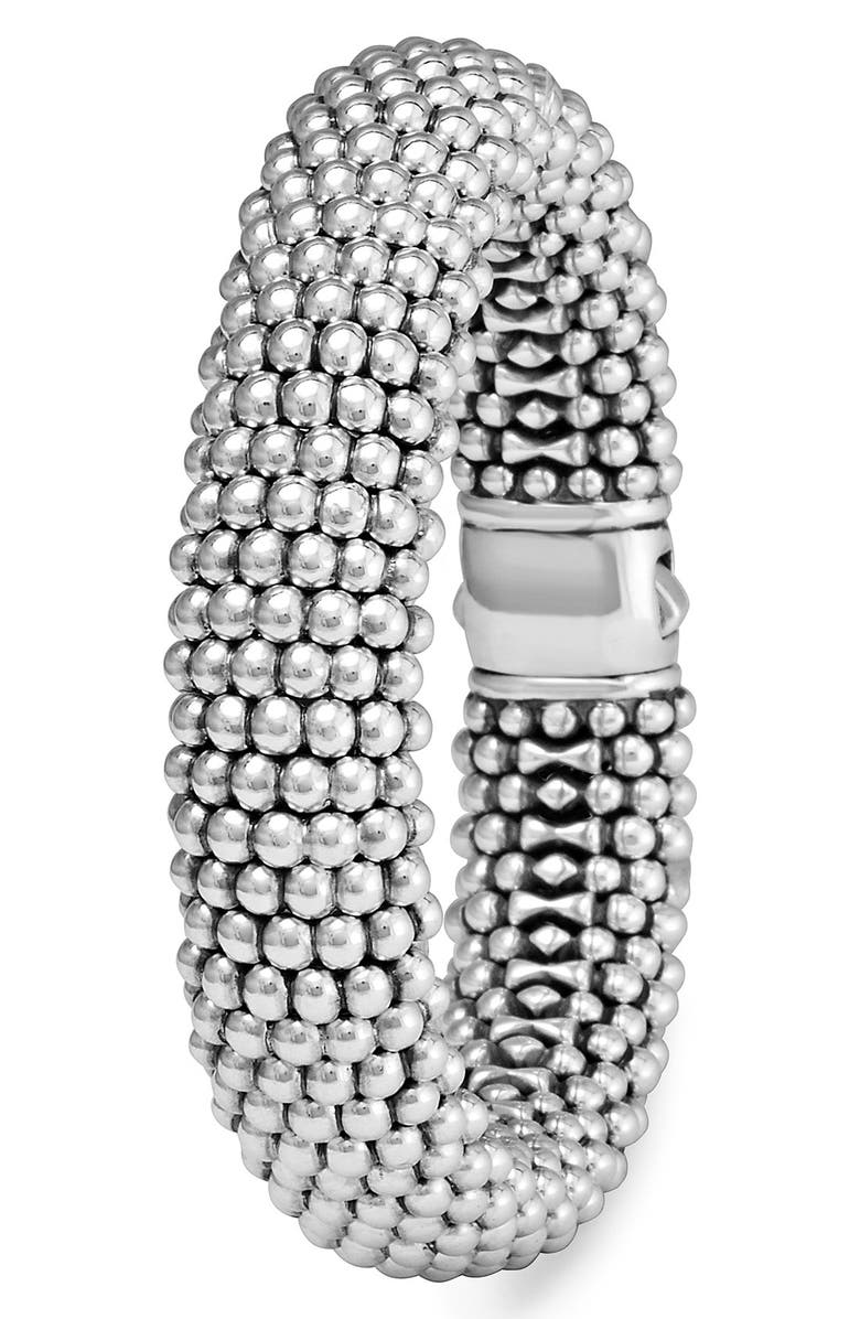 LAGOS Signature Caviar Wide Rope Bracelet, Alternate, color, Silver/ Gold