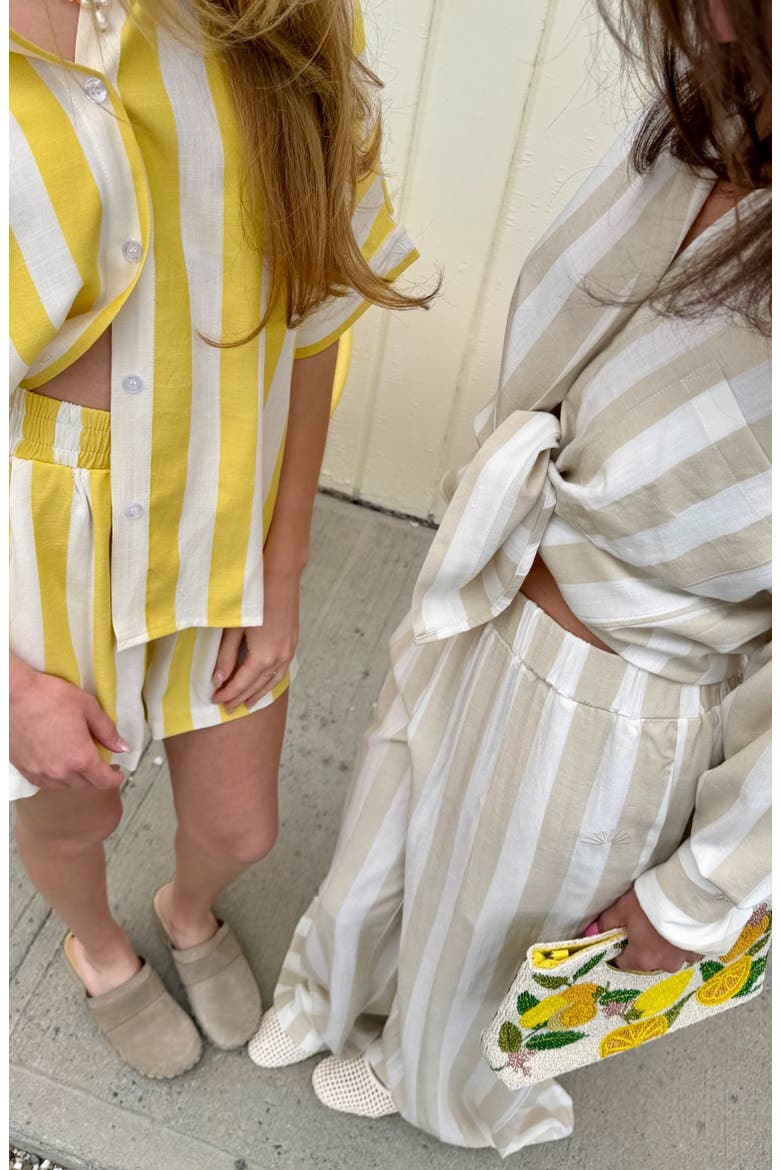 The Paloma Stripe Shirt, Alternate, color, YELLOW