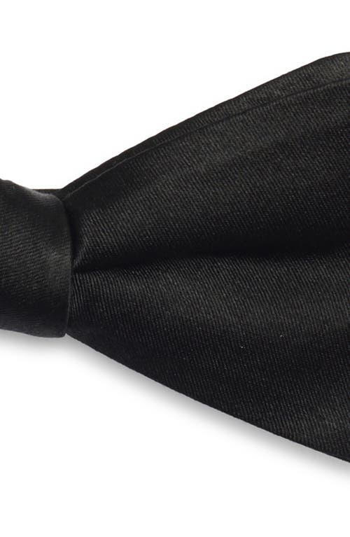 Nordstrom Silk Bow Tie & Pocket Square Gift Box In Black