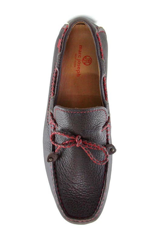 Marc Joseph New York Cypress Hill Leather Braided Tie Bow Driver Loafer, Alternate, color, 