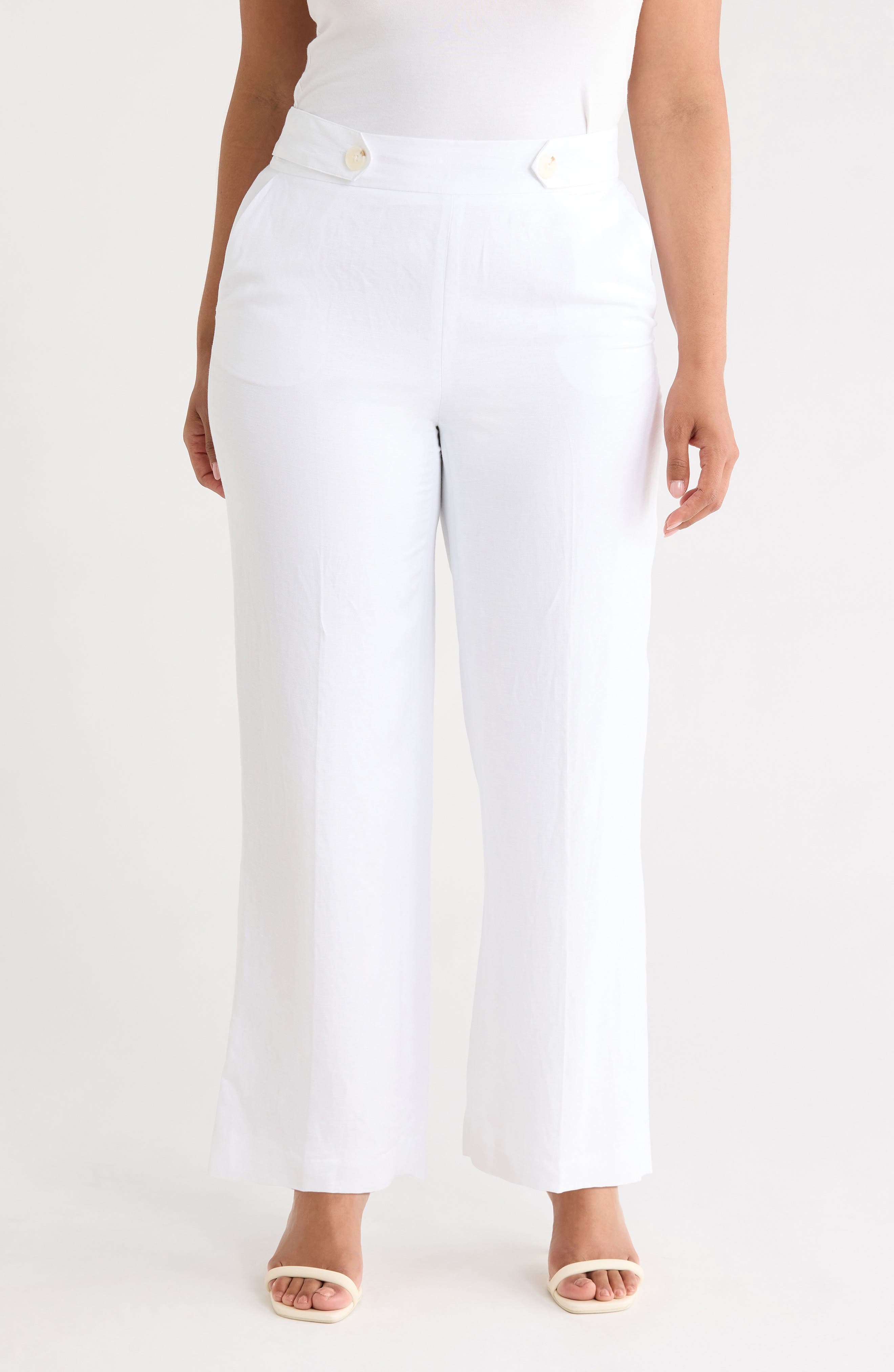 Anne Klein High Waist Wide Leg Pants
