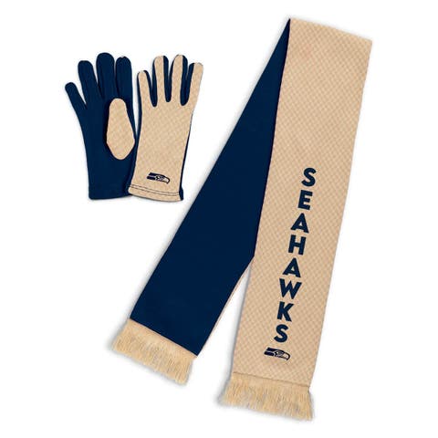 Women's WEAR by Erin Andrews Seattle Seahawks Tonal Microcheck Scarf & Glove Set