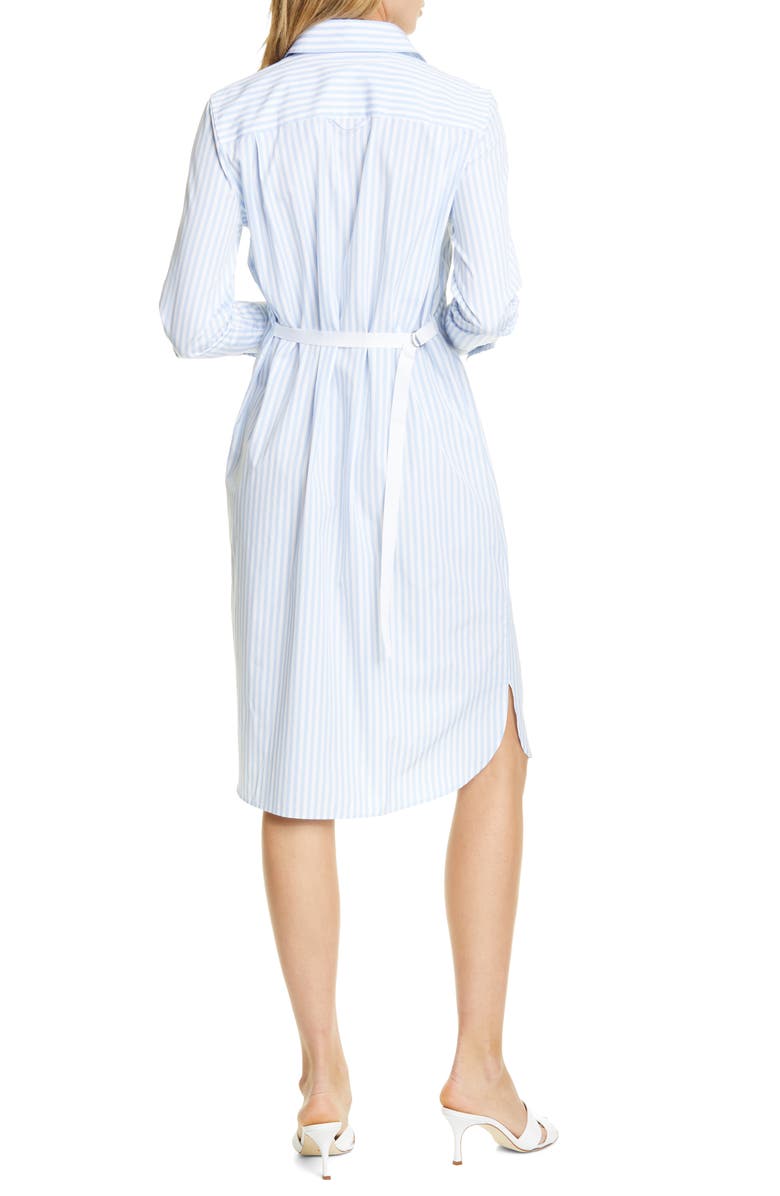 Judith & Charles Stripe Long Sleeve Cotton Poplin Shirtdress, Alternate, color, 