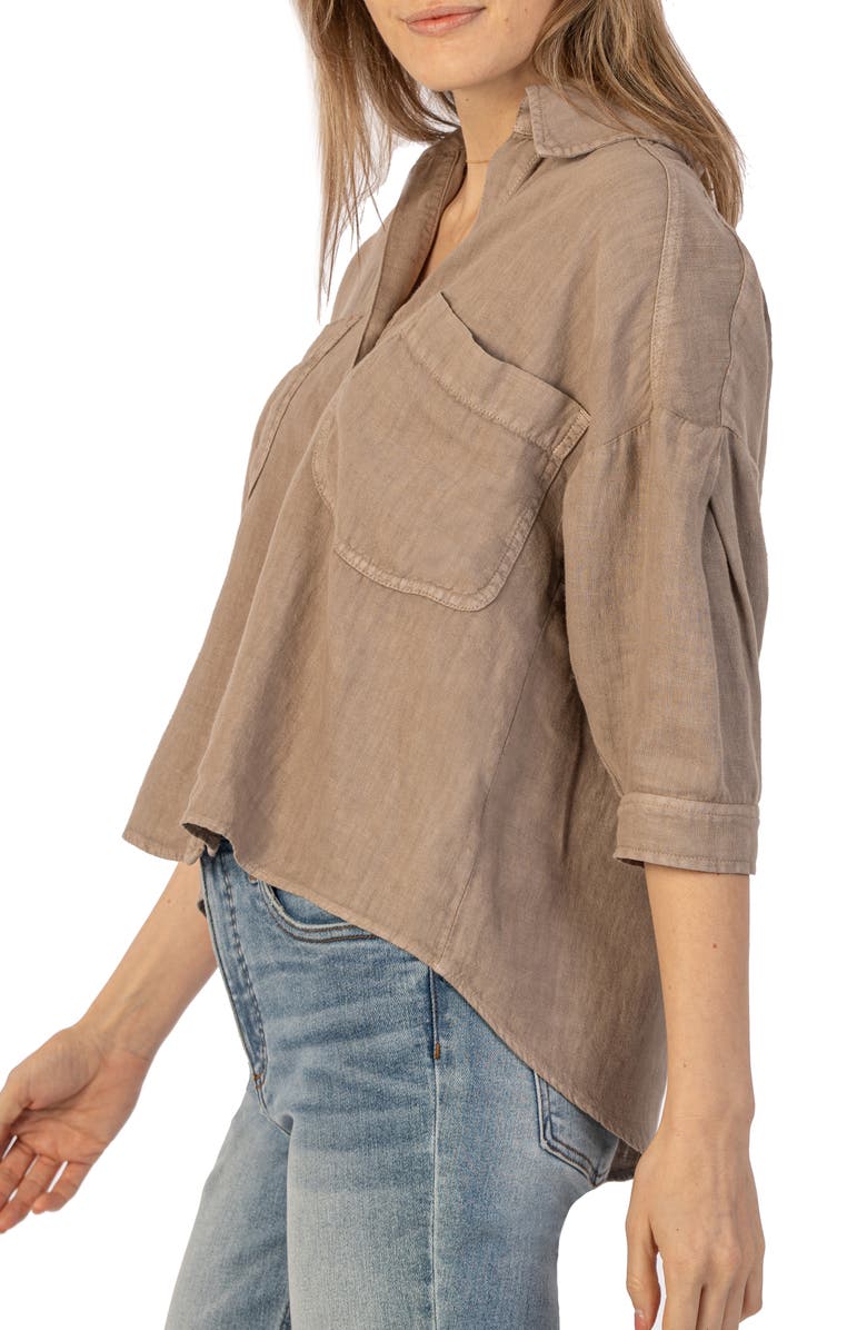 KUT from the Kloth Zuma Linen Blend Shirt, Alternate, color, 
