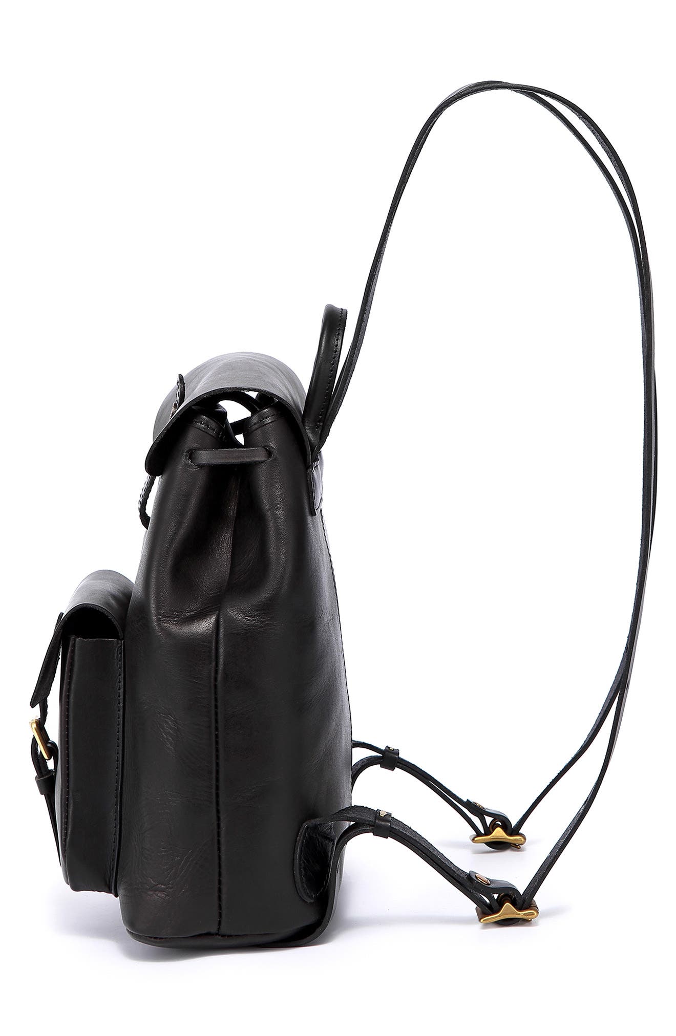 OLD TREND Isla Small Leather Backpack, Alternate, color, Black