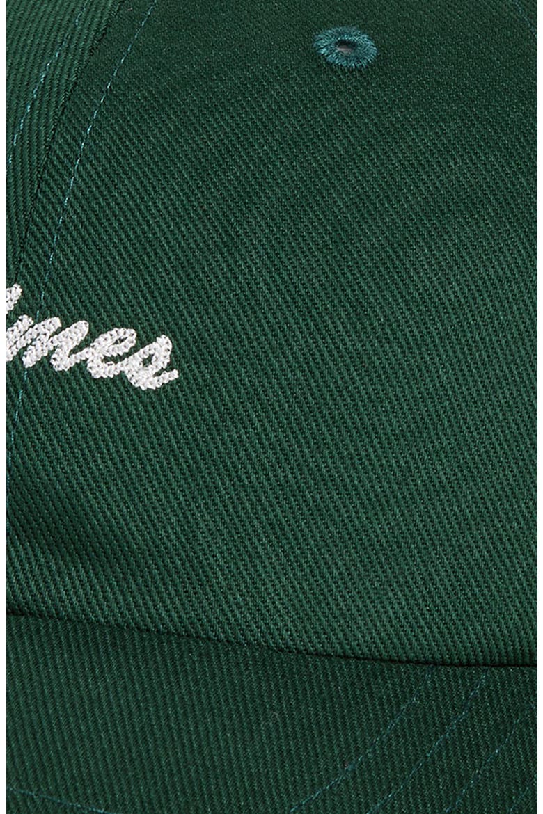 Chainstitch Logo Embroidered Adjustable Baseball Cap, Alternate, color, DARK GREEN