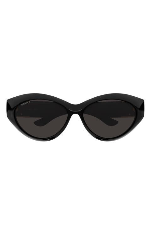 GG2269S 64mm Oversize Gradient Polarized Cat Eye Sunglasses