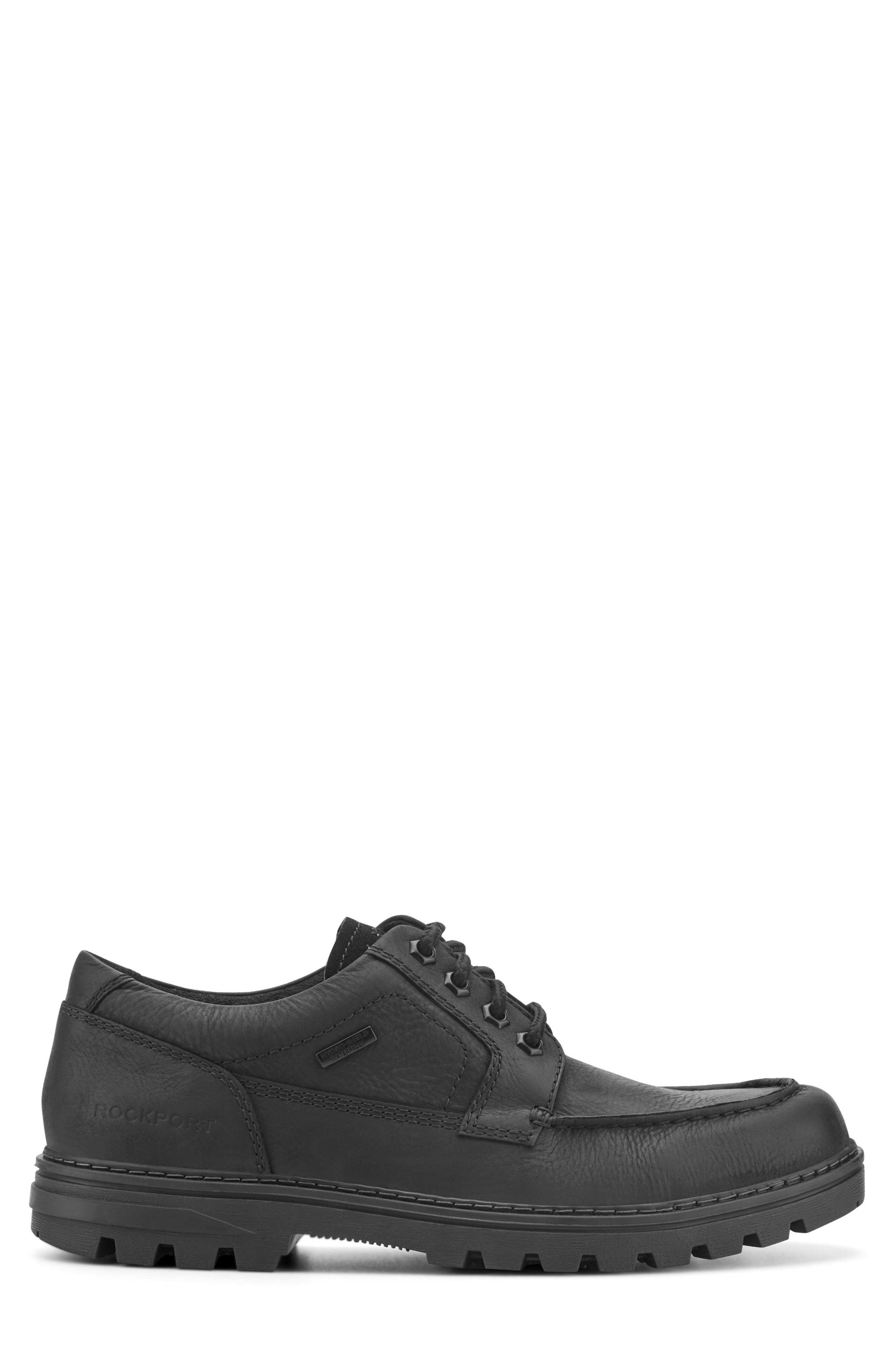 Winfeld Waterproof Moc Toe Derby, Alternate, color, BLACK
