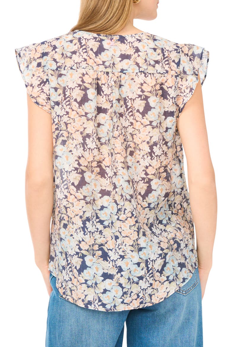 Flutter Sleeve Top, Alternate, color, CLASSIC NAVY