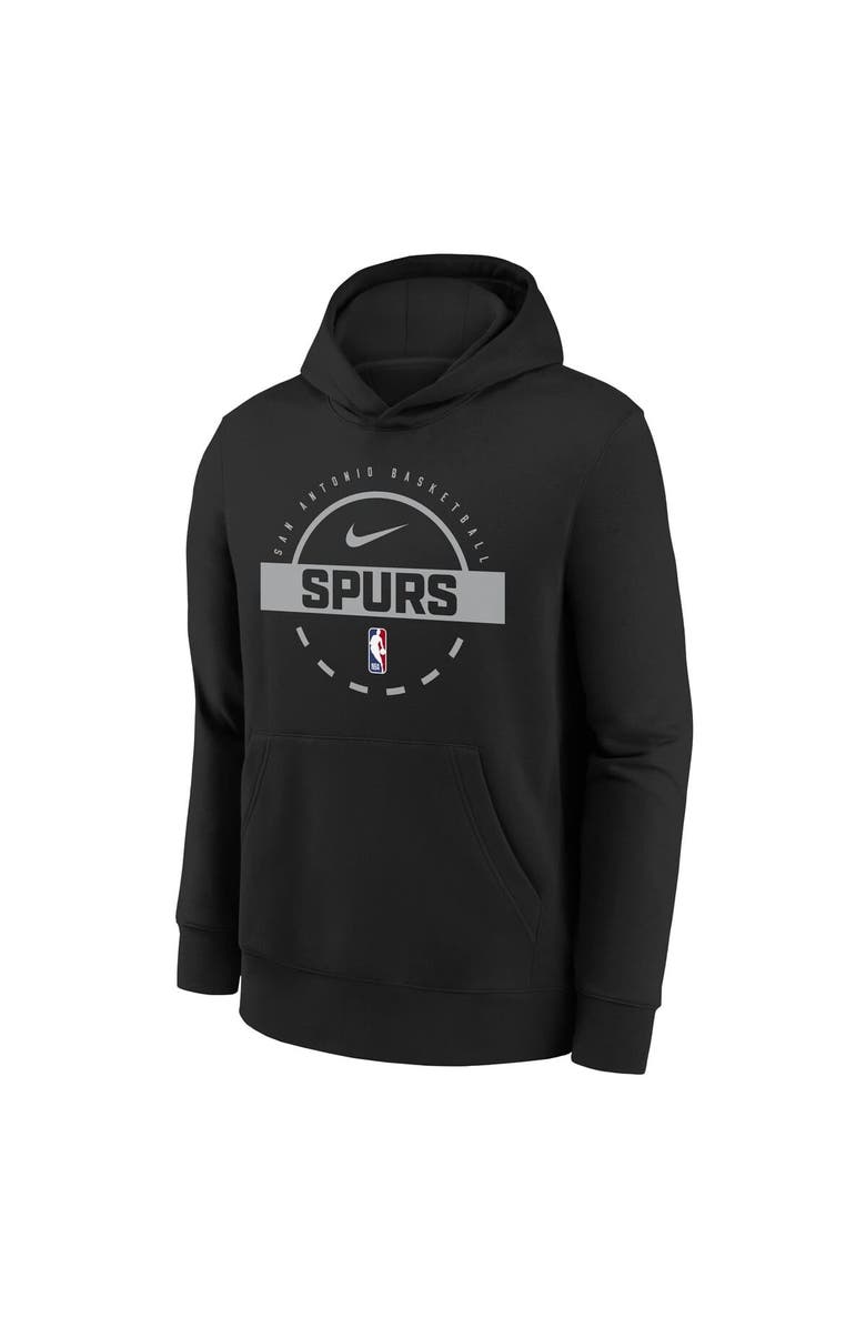Nike Youth Nike Black San Antonio Spurs 2025/26 Club Fleece Practice Hoodie, Alternate, color, Black