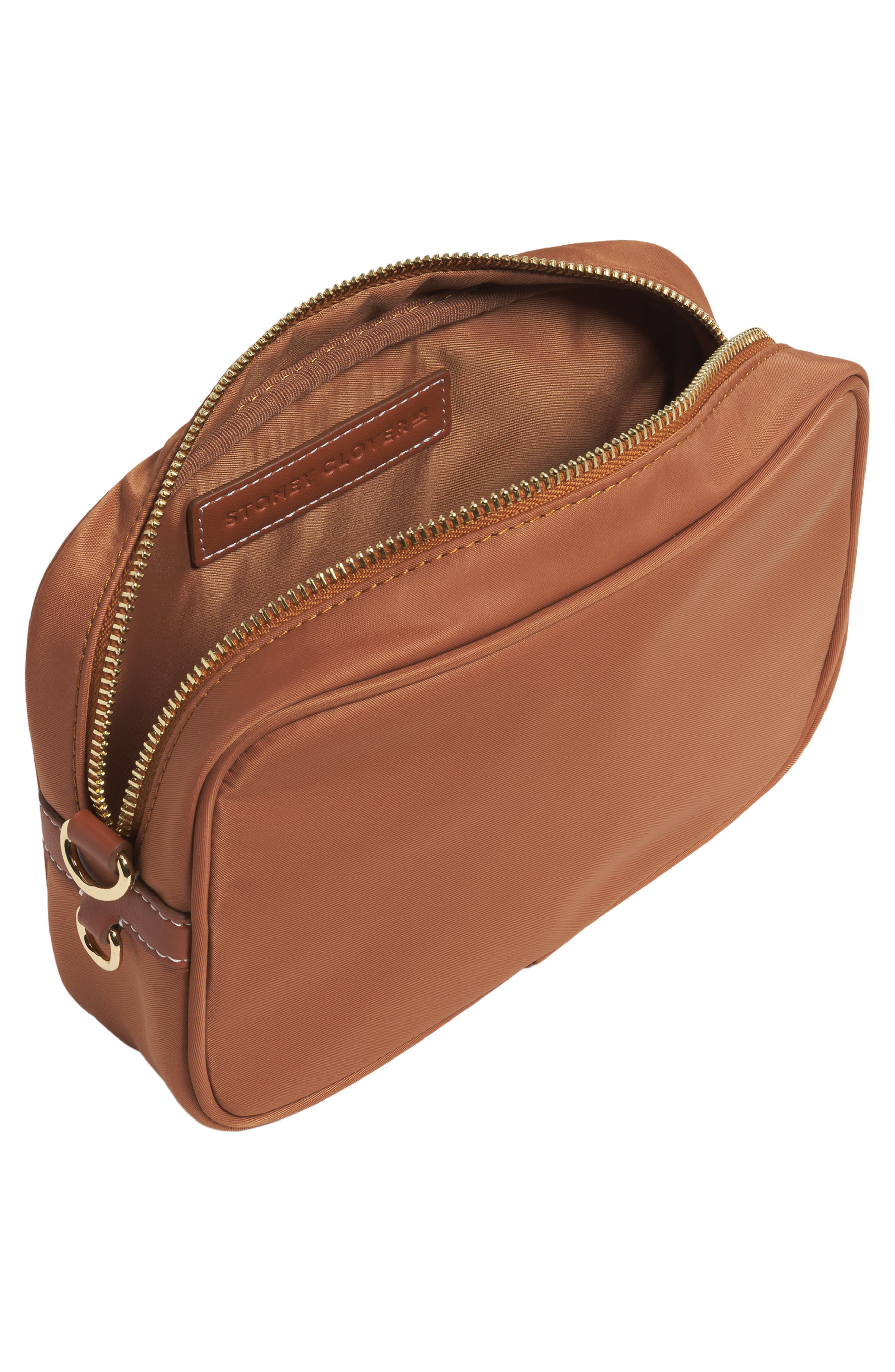 Stoney Clover Lane Compact Nylon Camera Crossbody Bag, Alternate, color, Saddle