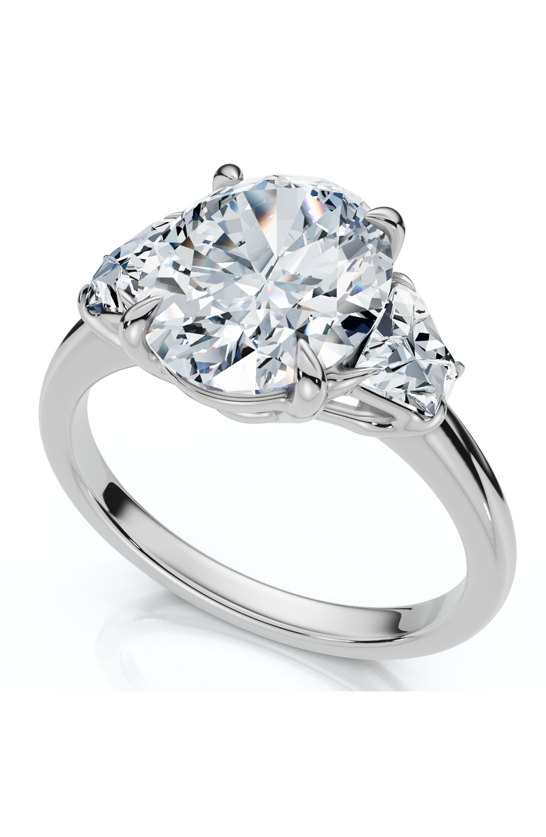 Bliss Diamond Certified 2.63Ct Oval & Trapezoid Diamond Engagement Ring Lab Grown, Alternate, color, 