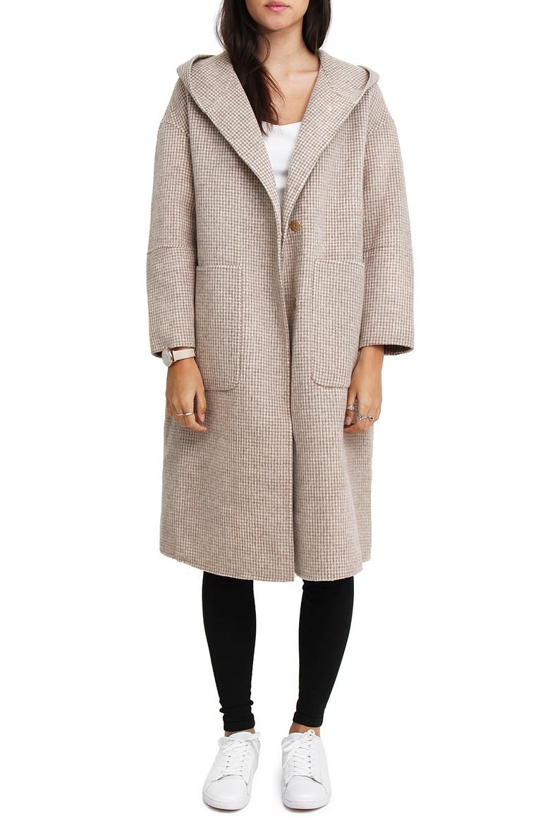BELLE AND BLOOM Walk This Way Wool Blend Coat, Alternate, color, BEIGE