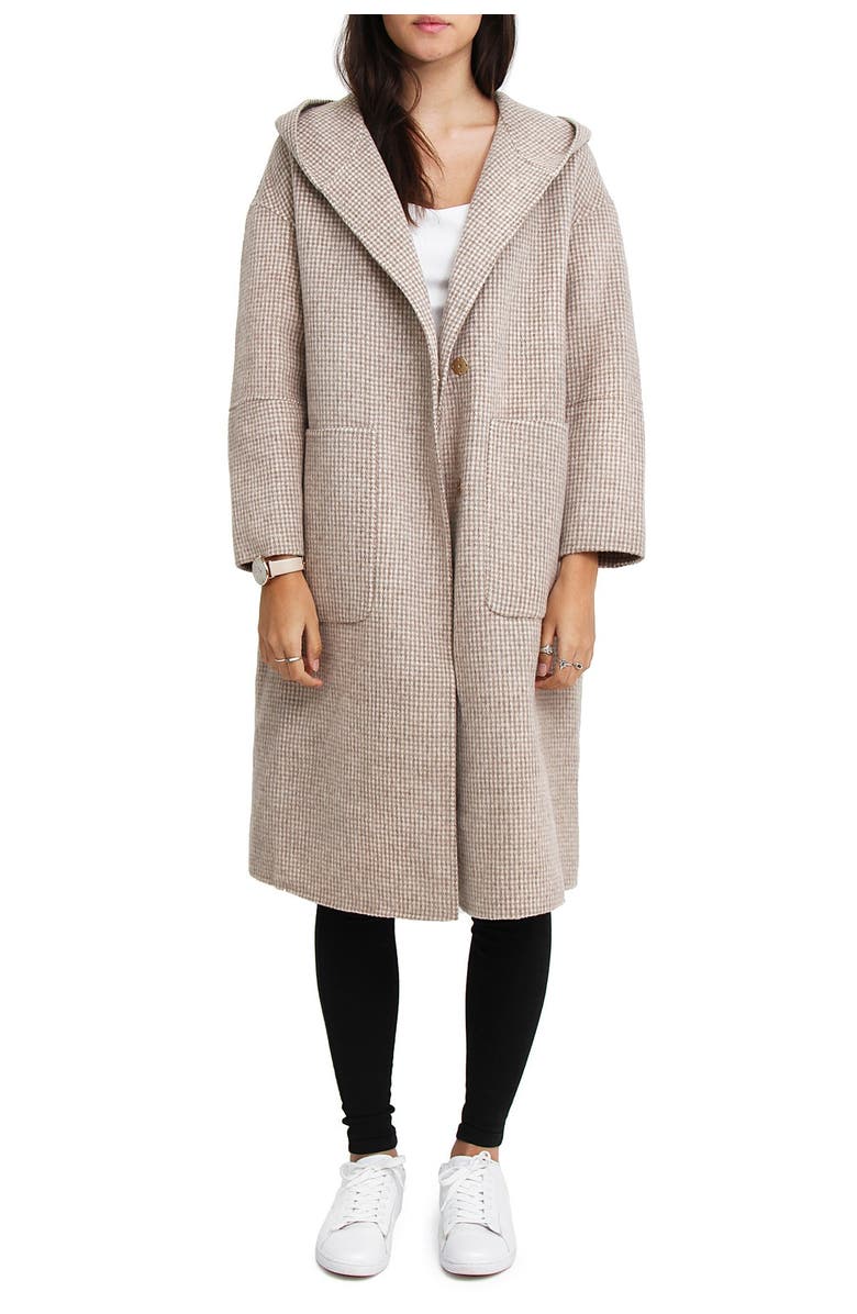 Belle & Bloom BELLE AND BLOOM Walk This Way Wool Blend Coat, Alternate, color, Beige
