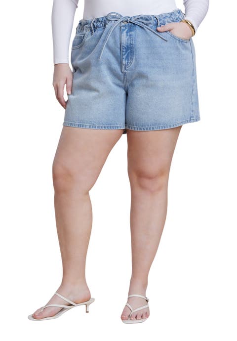 Drawstring Lightweight Denim Short (plus)