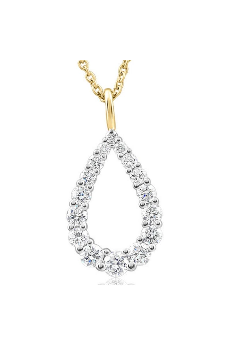 Bliss Diamond 1/2Ct Pear Shape Lab Grown Diamond Pendant 10k or Gold Necklace, Main, color, Yellow Gold
