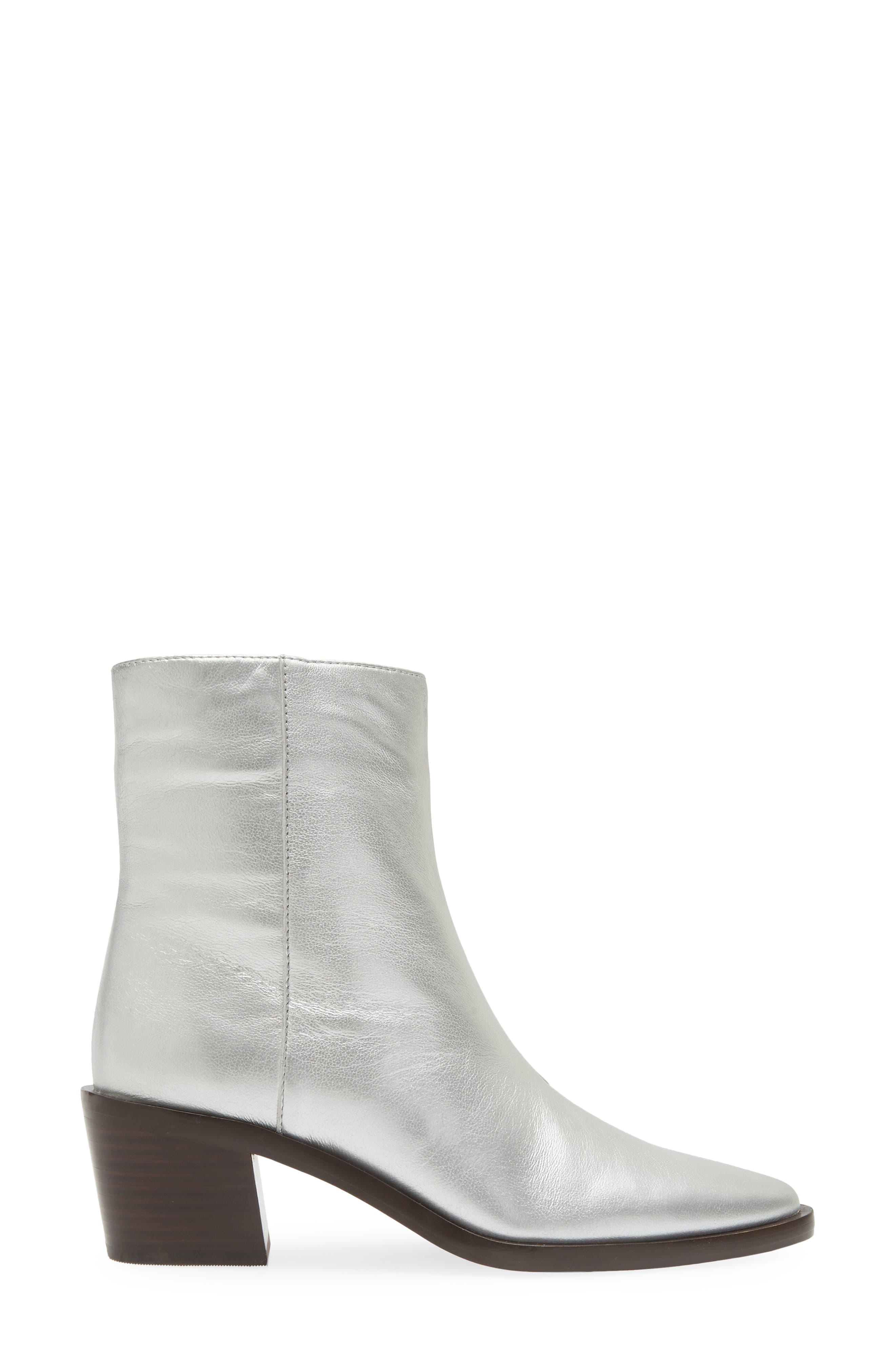 Madewell The Darcy Ankle Boot, Alternate, color, Silver