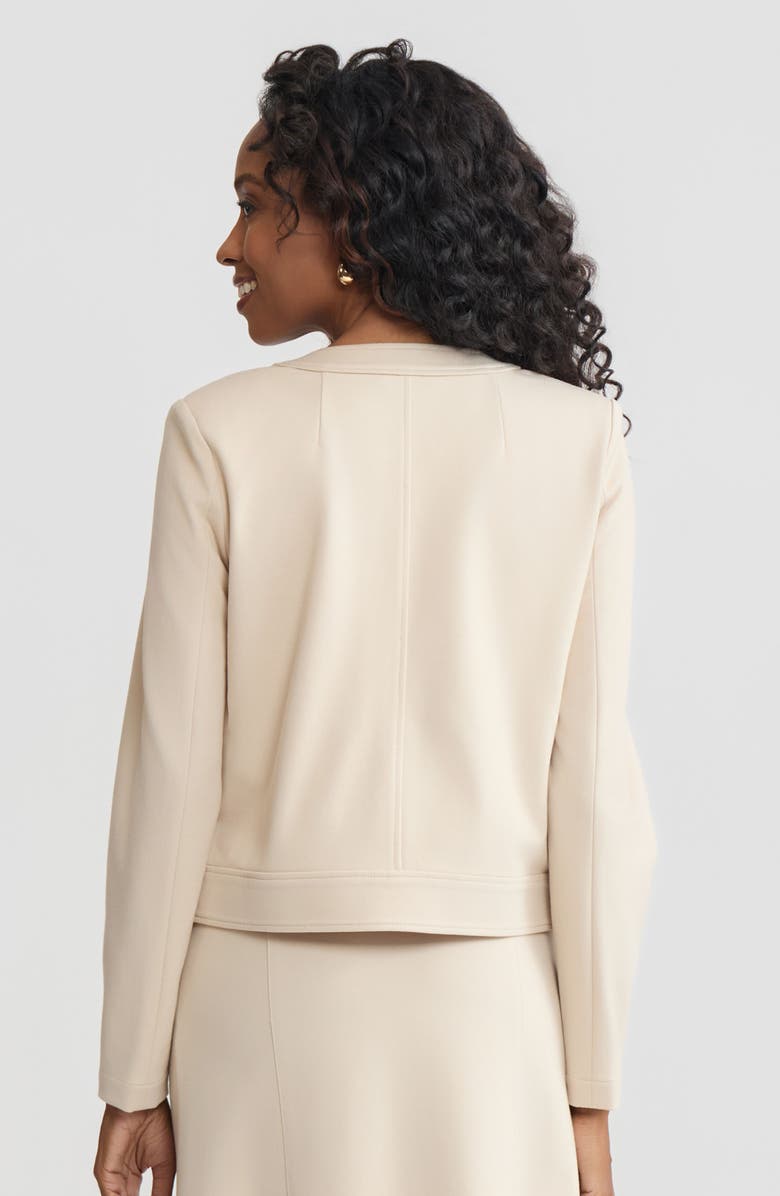 Misook Heritage LuxeStretch Ponte Sport Jacket, Alternate, color, Biscotti