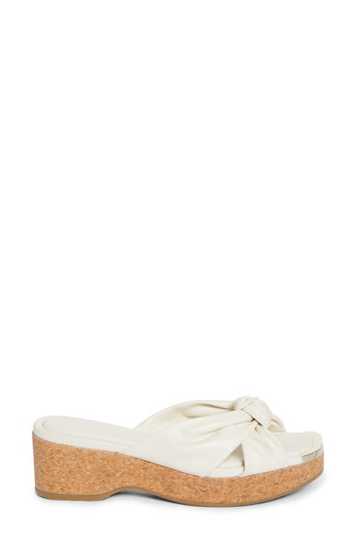 Shop Jimmy Choo Avenue Wedge Slide Sandal In Latte