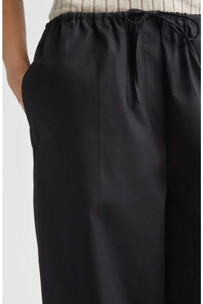 Organic Cotton Drawstring Trousers, Alternate, color, BLACK