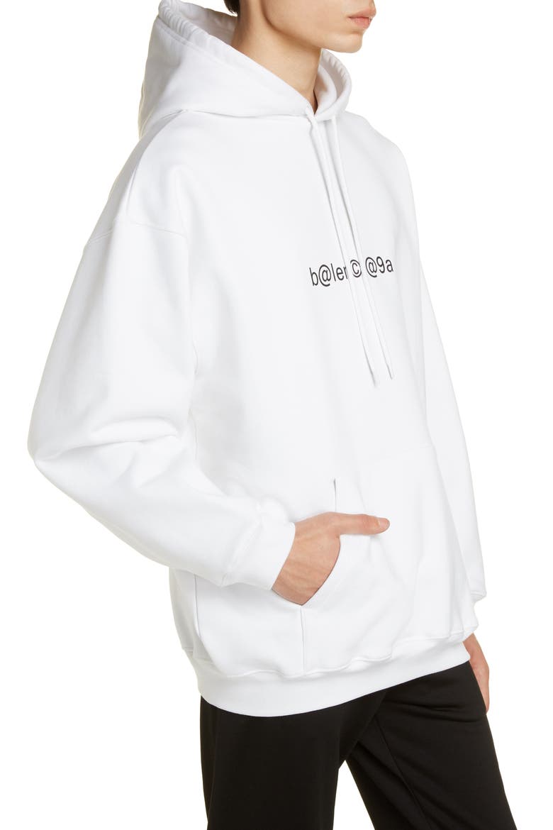 Symbolic Graphic Hoodie, Alternate, color, WHITE/ BLACK