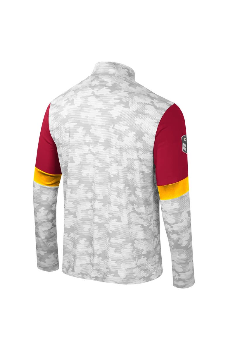 COLOSSEUM Men's Colosseum Camo Iowa State Cyclones OHT Military Appreciation Tomahawk Quarter-Zip Windshirt, Alternate, color,