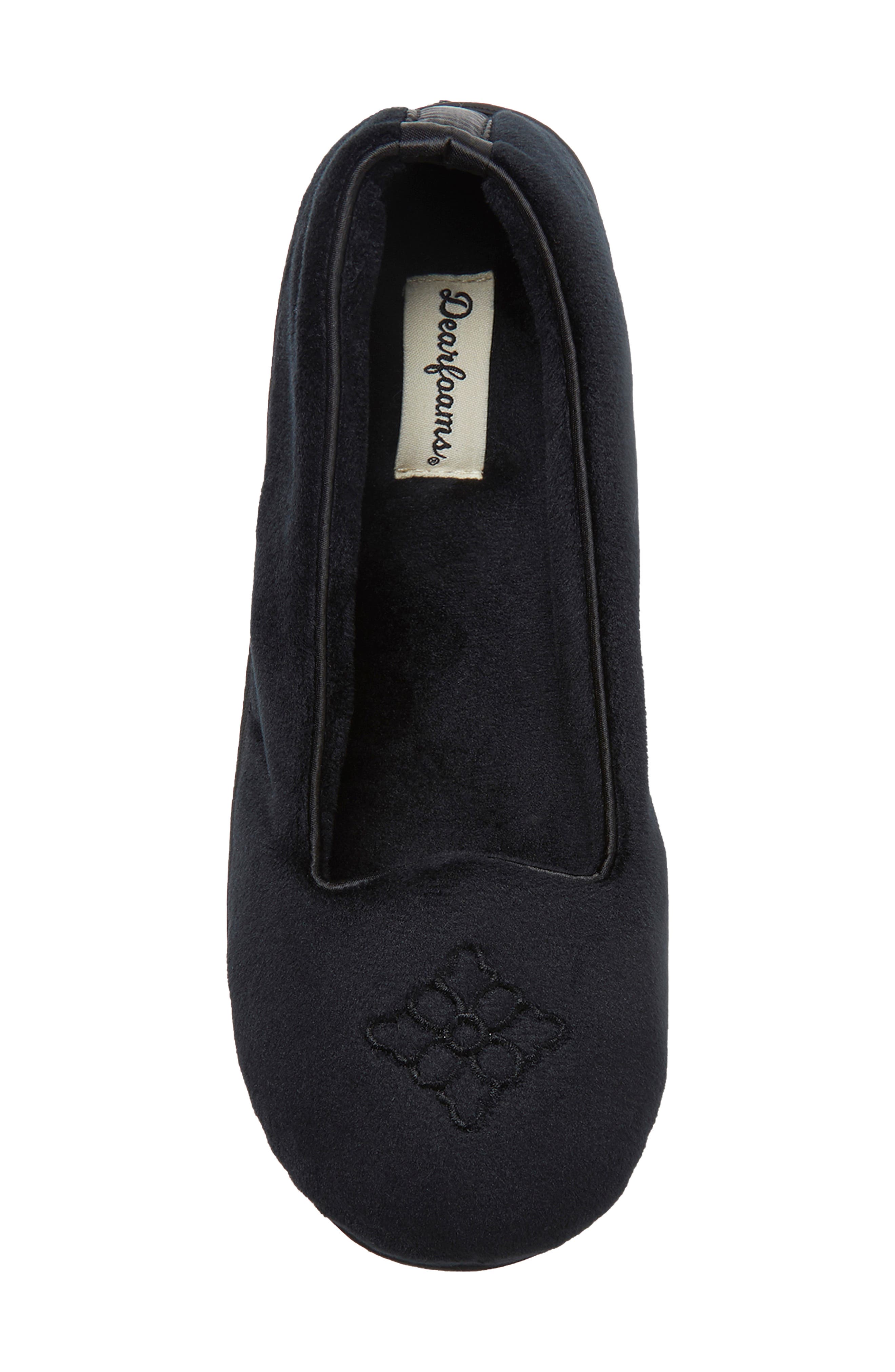 DEARFOAMS Rebecca Velour Slipper, Alternate, color, 