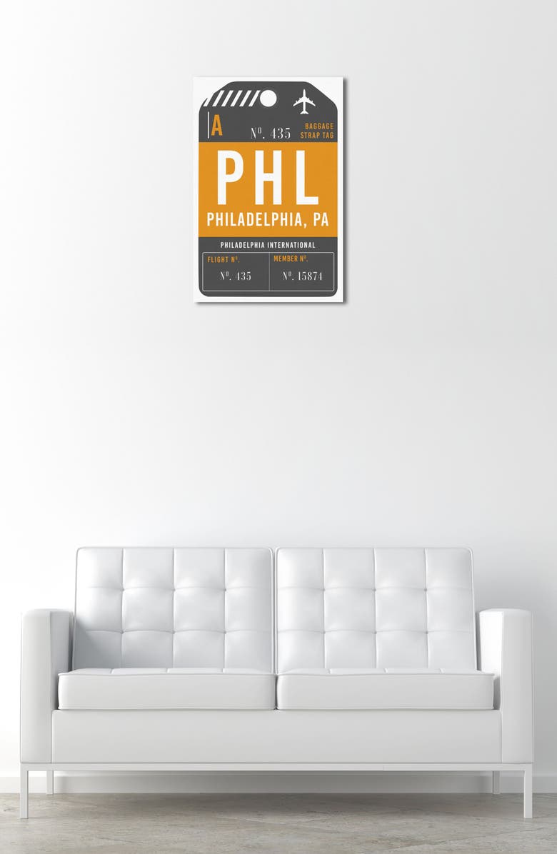 Oliver Gal Philadelphia Luggage Tag Wall Art, Alternate, color, 