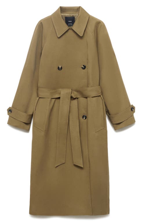 Mango Angela Trench Coat In Brown