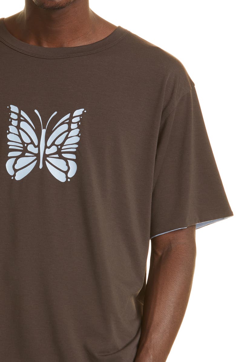 Needles Reversible Papillon Logo Graphic Tee, Alternate, color,