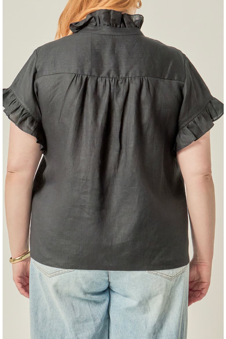 Ruffle Shirt, Alternate, color, BLACK