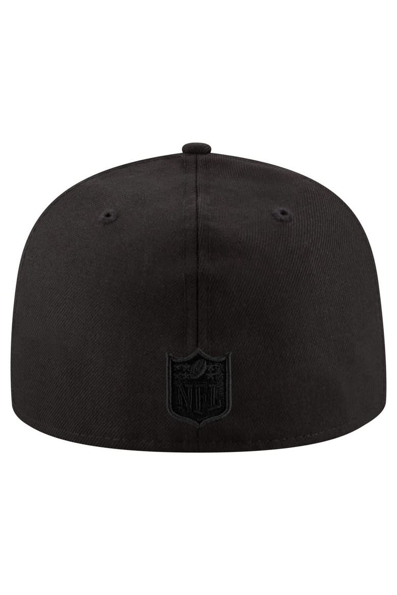 Men's New Era  Black Tennessee Titans Black on Black 59FIFTY Fitted Hat, Alternate, color, Black