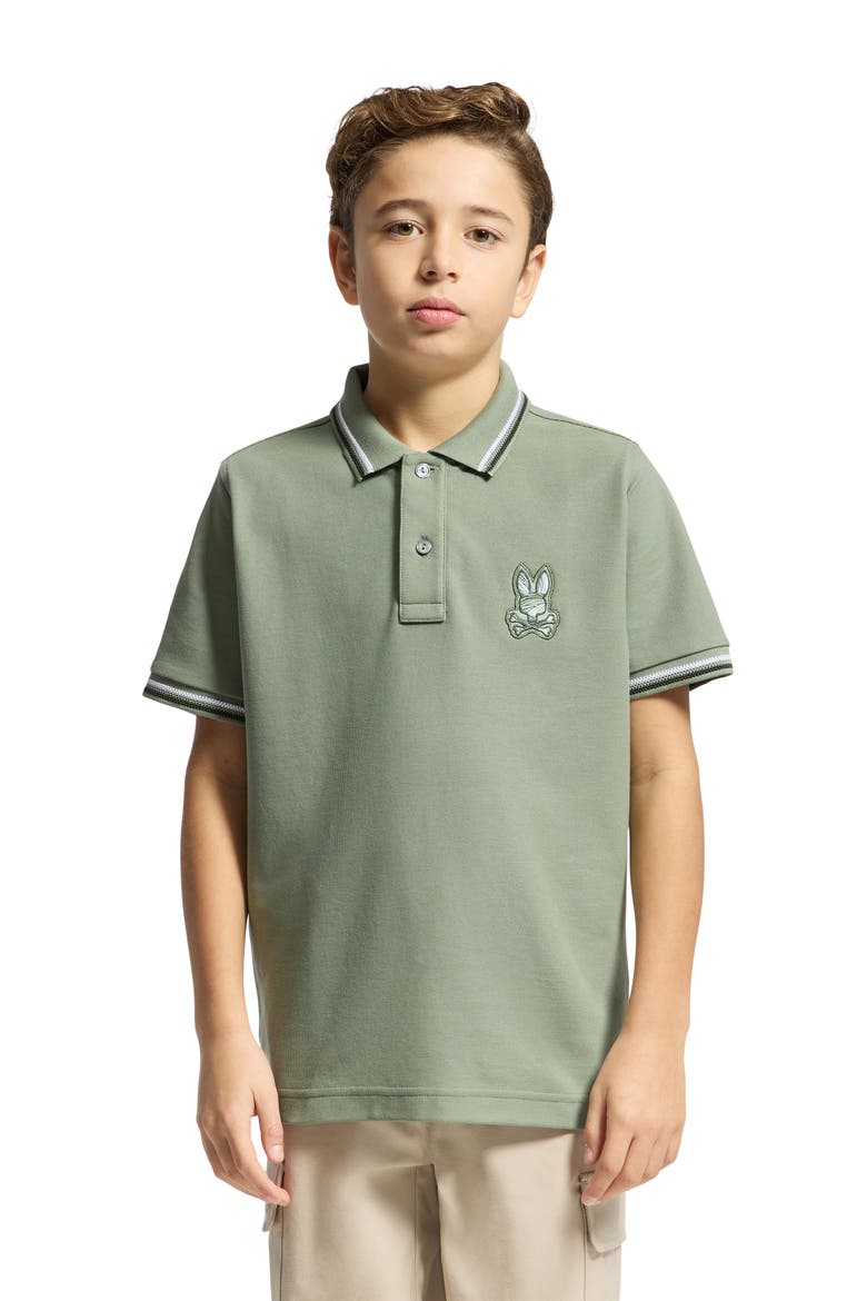 Kids' Baxter Cotton Pique Polo, Alternate, color, SEA SPRAY